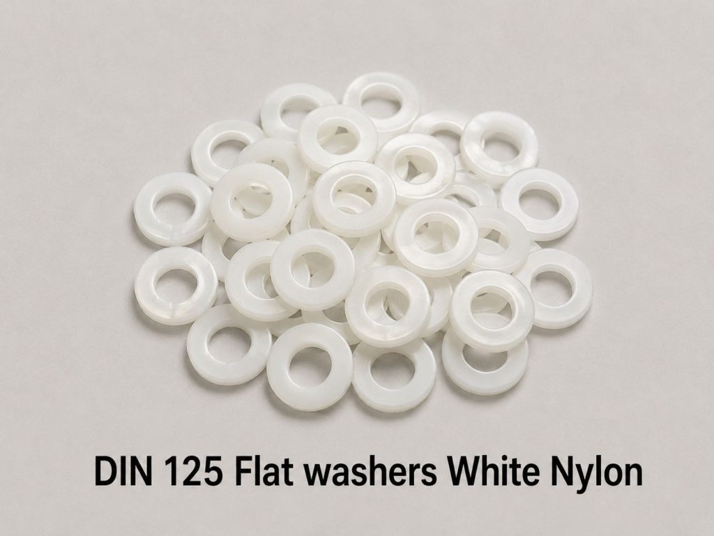 DIN 125 Flat Washers in White Nylon
