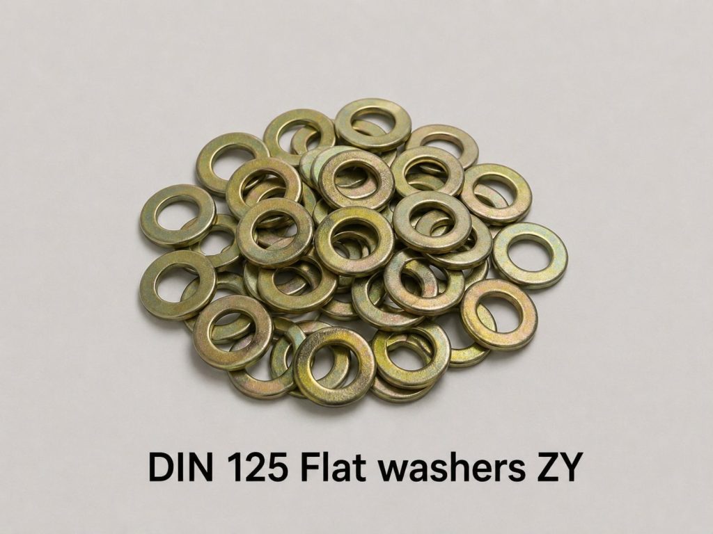 DIN 125 Flat Washers in ZY (Yellow Zinc Plated)