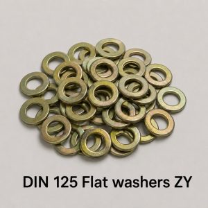DIN 125 Flat Washers in ZY (Yellow Zinc Plated)