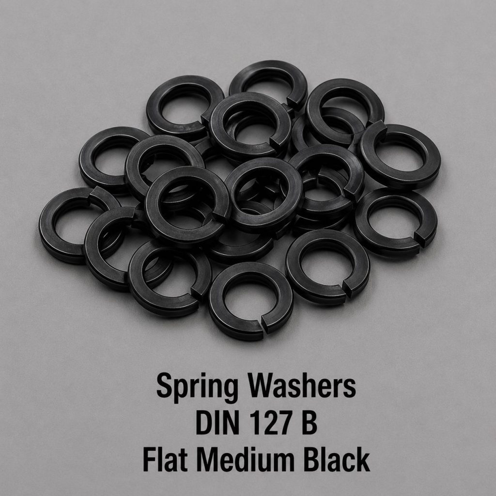 Spring Washers DIN 127 B Flat Medium Black