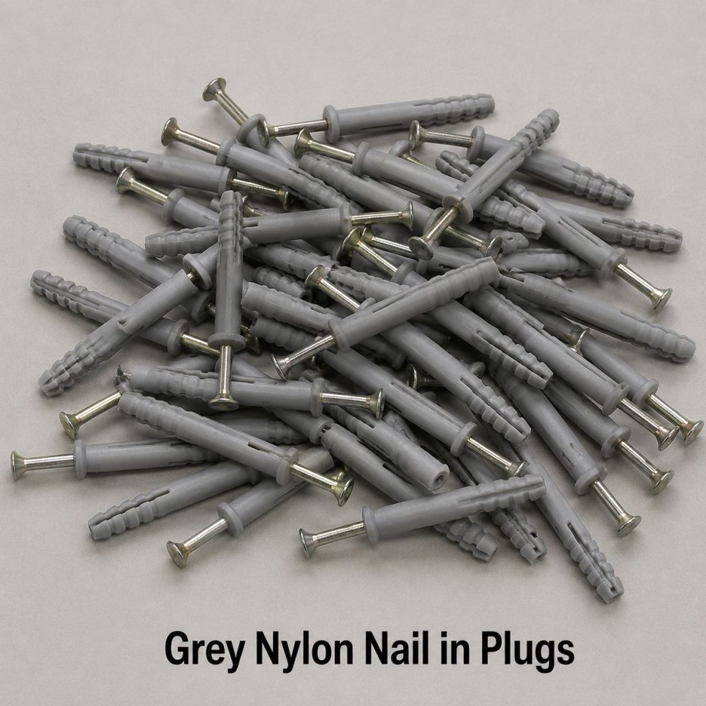 Grey Nylon Nail in Plugs