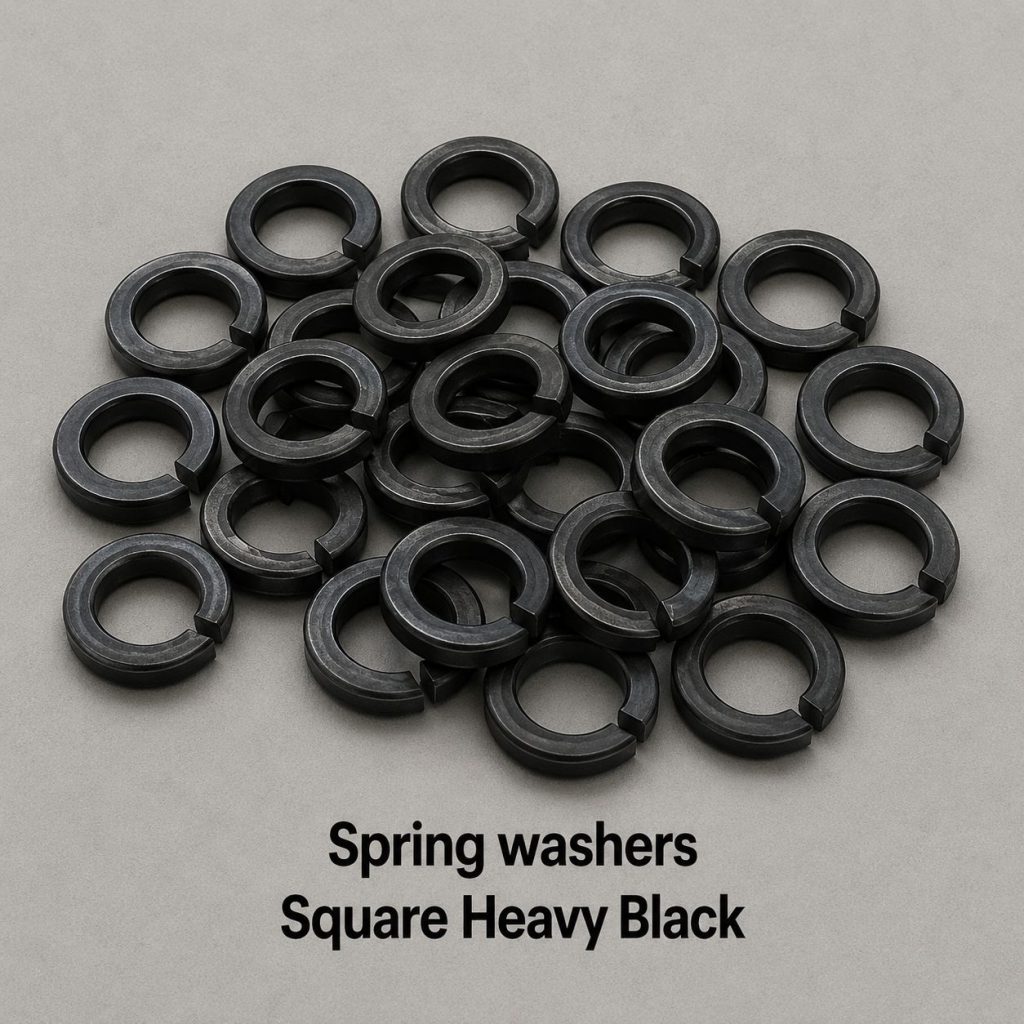 Spring Washers Square Heavy Black