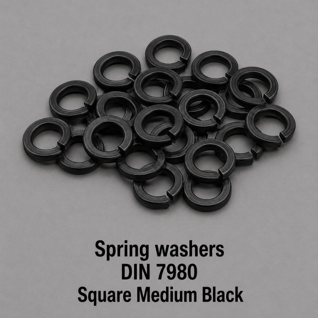 Spring Washers DIN 7980 Square Medium Black