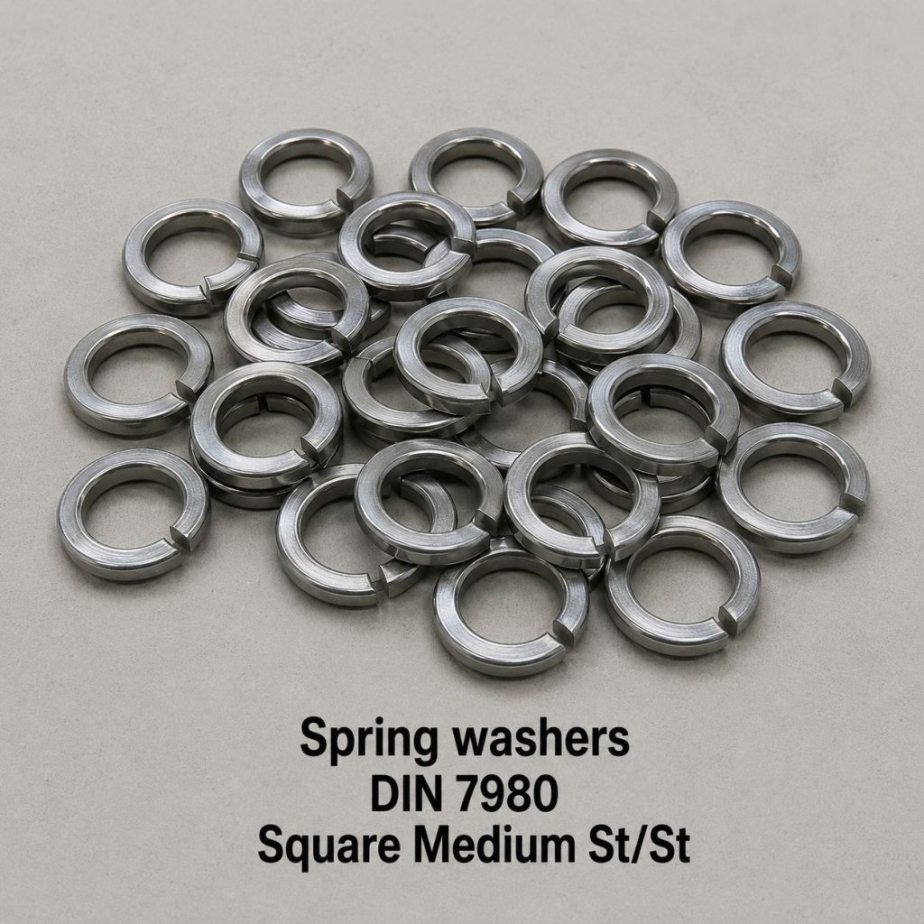 Spring Washers DIN 7980 Square Medium Stainless Steel